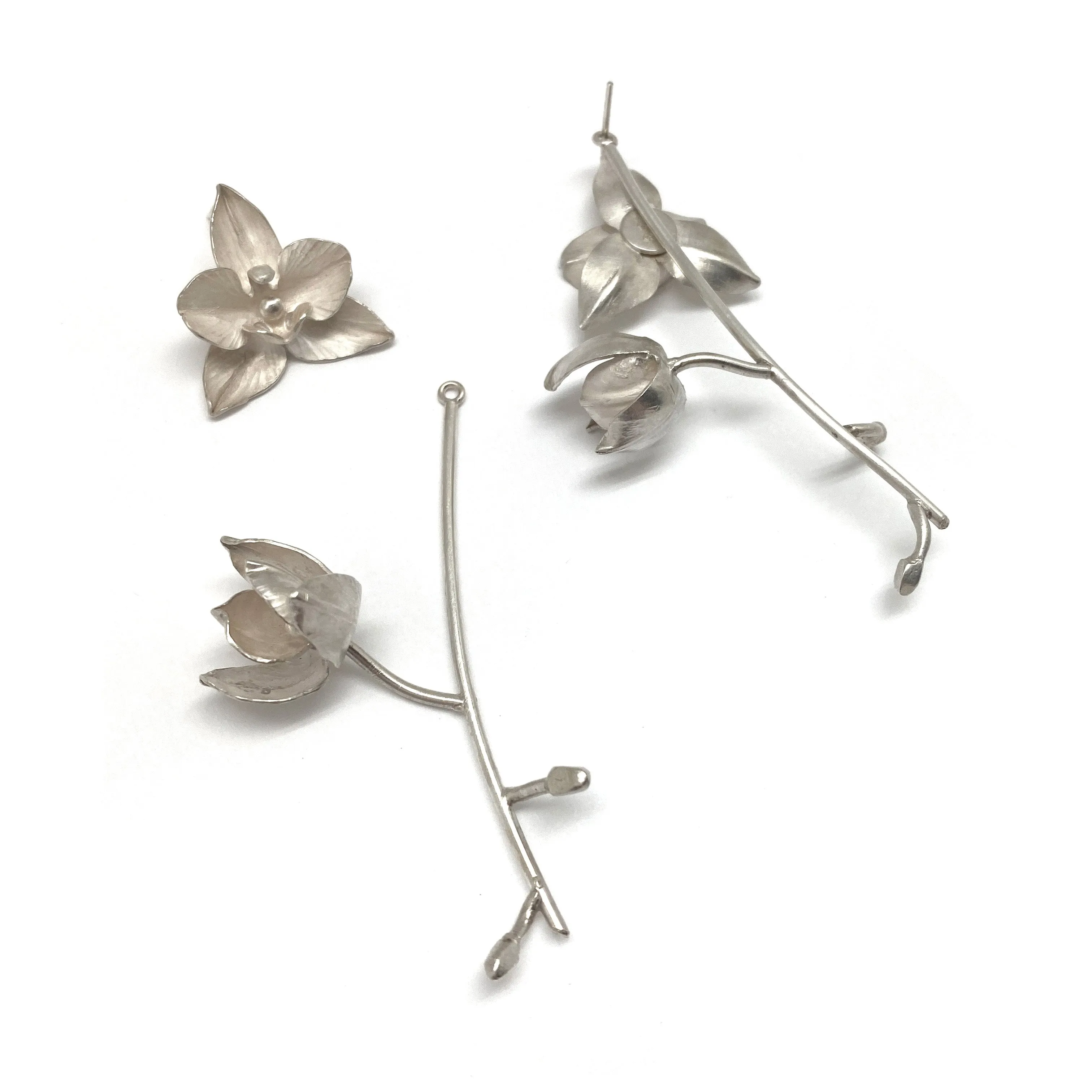 Orchid Earrings with Jackets