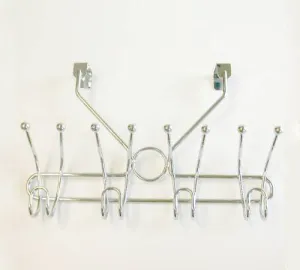 Over the Door Hook Rack - Polished Chrome