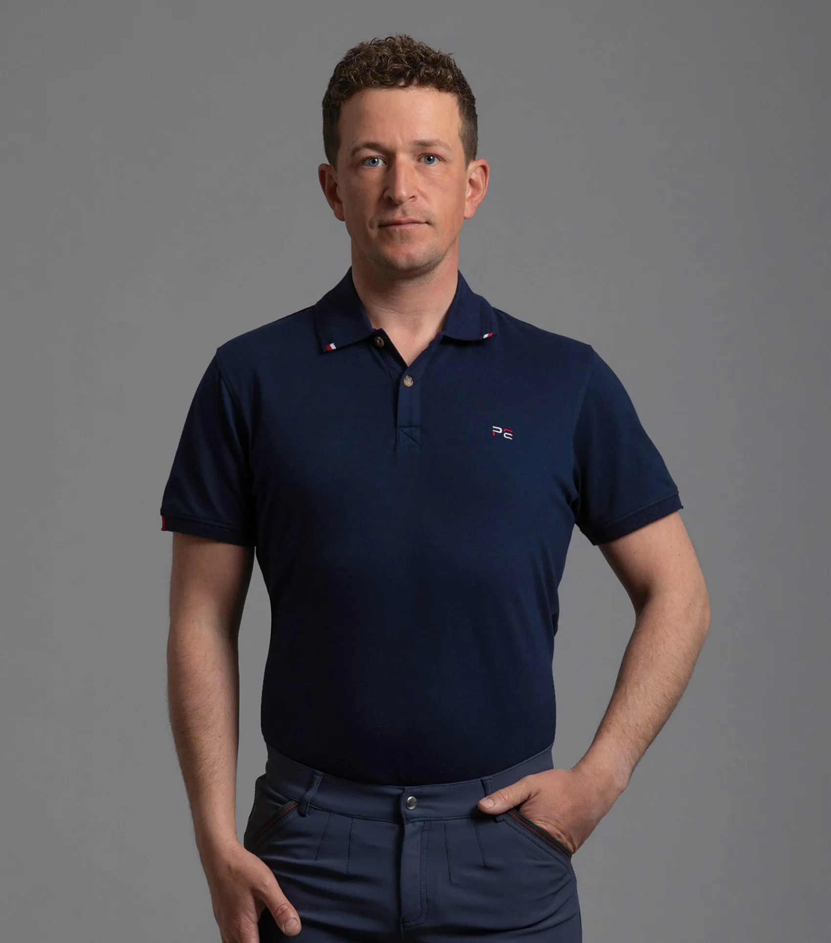 Respiro Men's Riding Polo Shirt Navy