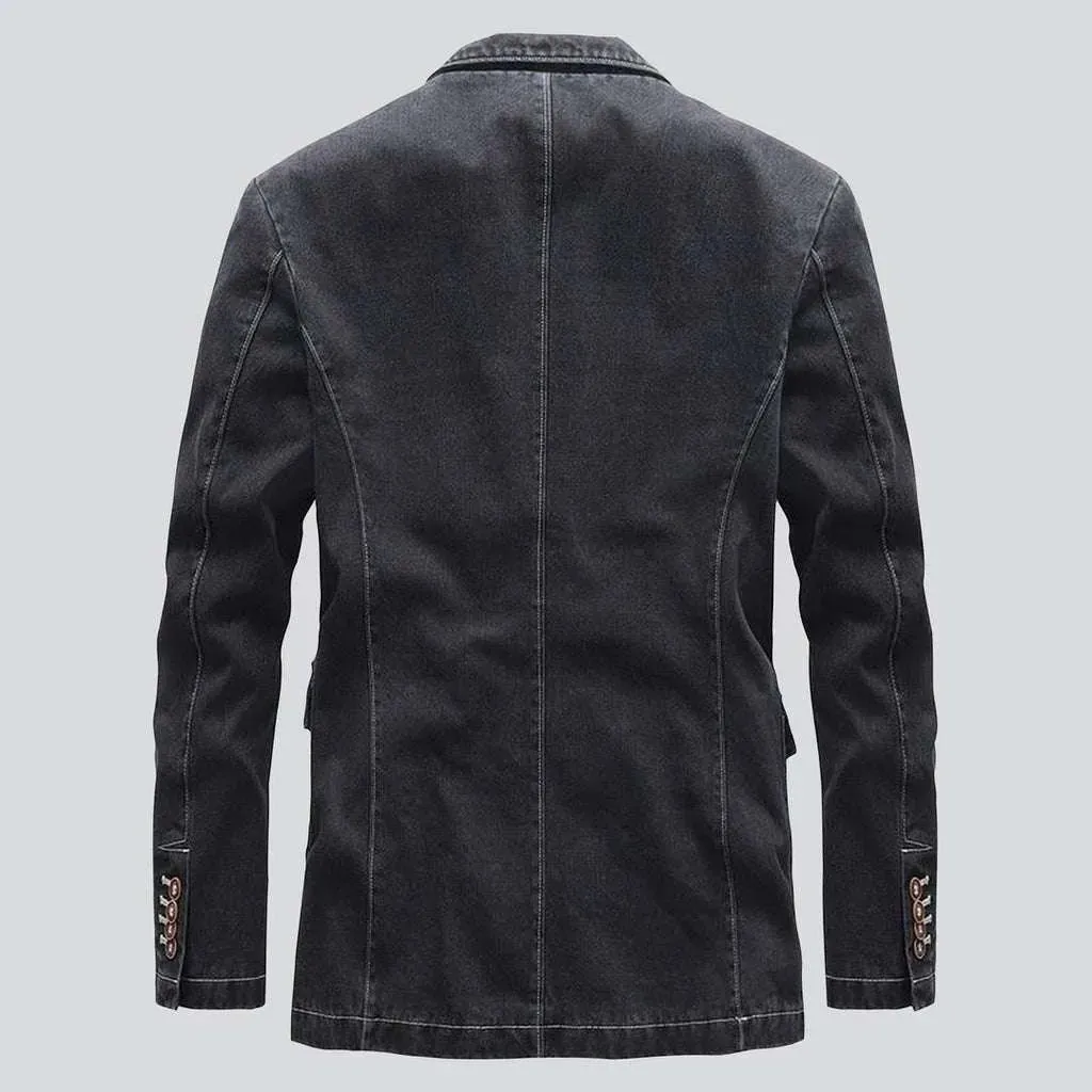 Retro slim men's jeans jacket