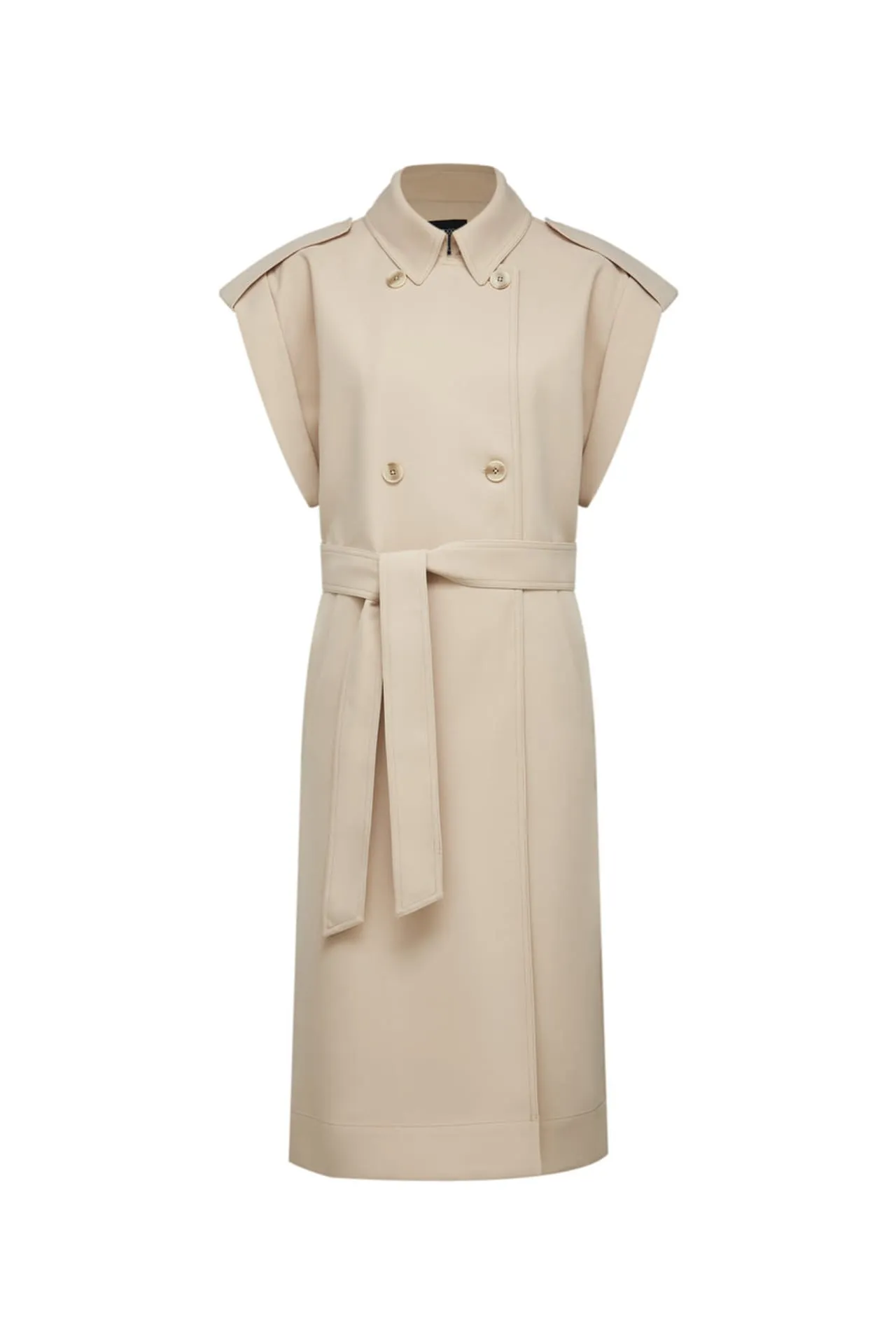 Sleeveless Regular Fit Trench Coat