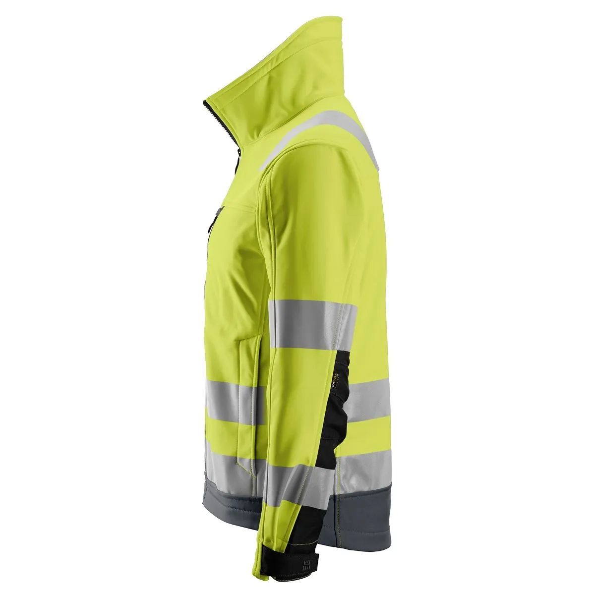 Snickers&#x20;1230&#x20;AllroundWork,&#x20;High-Vis&#x20;Softshell&#x20;Jacket,&#x20;Class&#x20;3&#x20;-&#x20;Yellow&#x2F;Steel&#x20;Grey