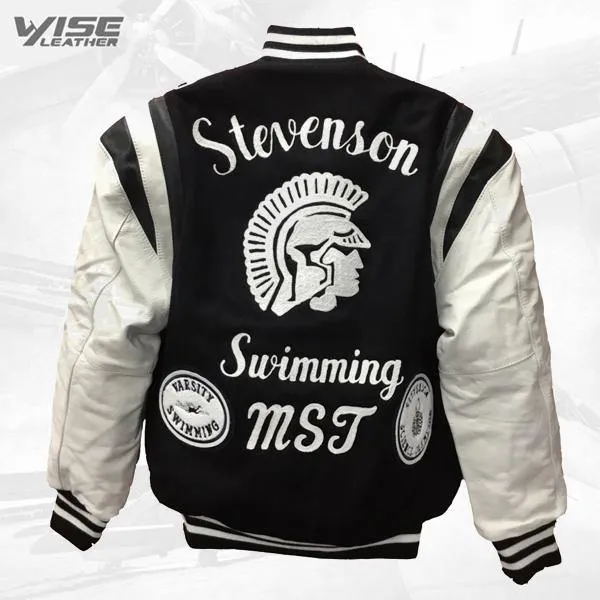 Stevenson High School Varsity Jacket in White