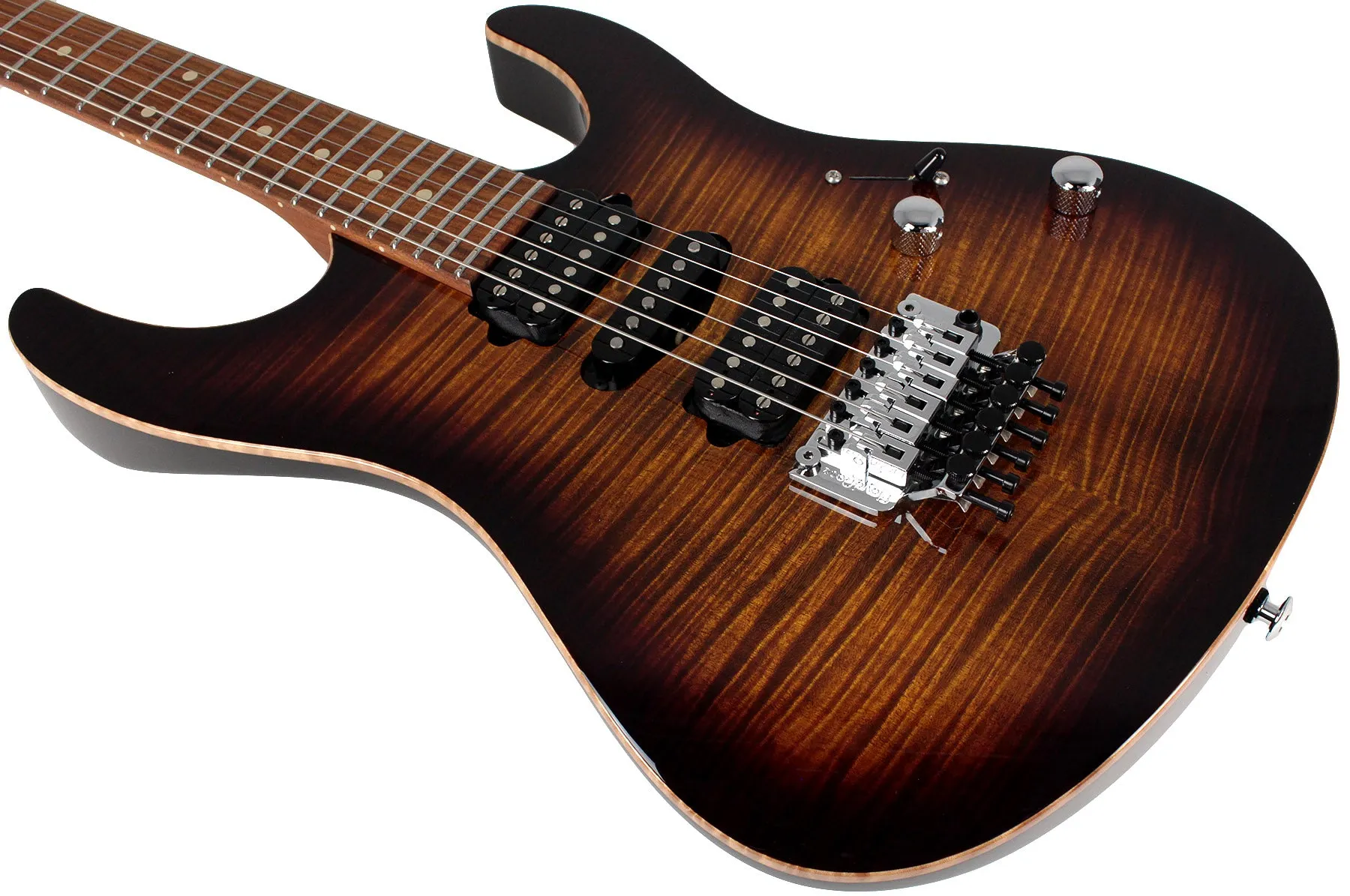 Suhr Modern Plus Guitar, Bengal Burst, Pau Ferro, HSH, Floyd Rose