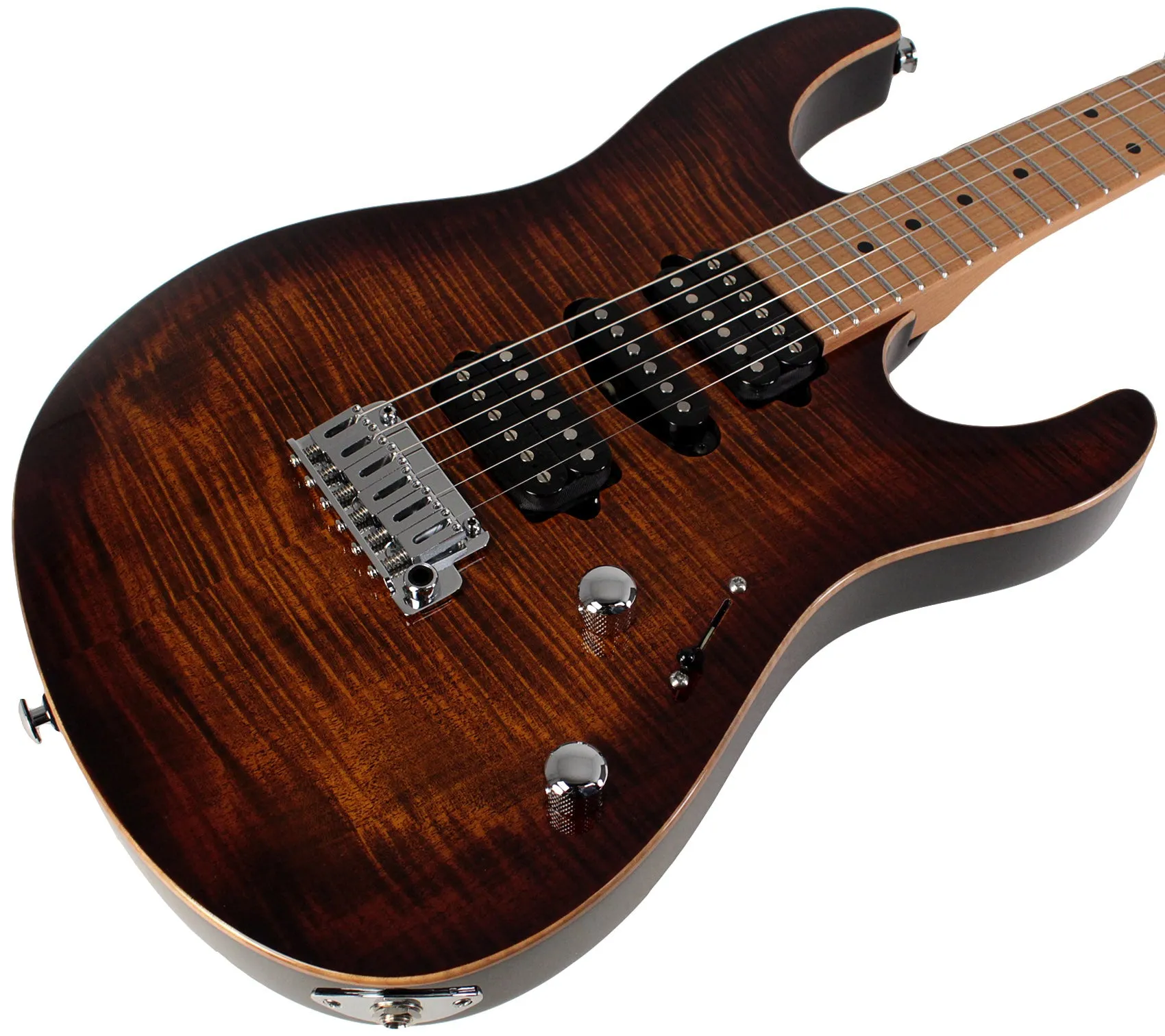 Suhr Modern Plus Guitar, Bengal Burst, Roasted Maple, HSH