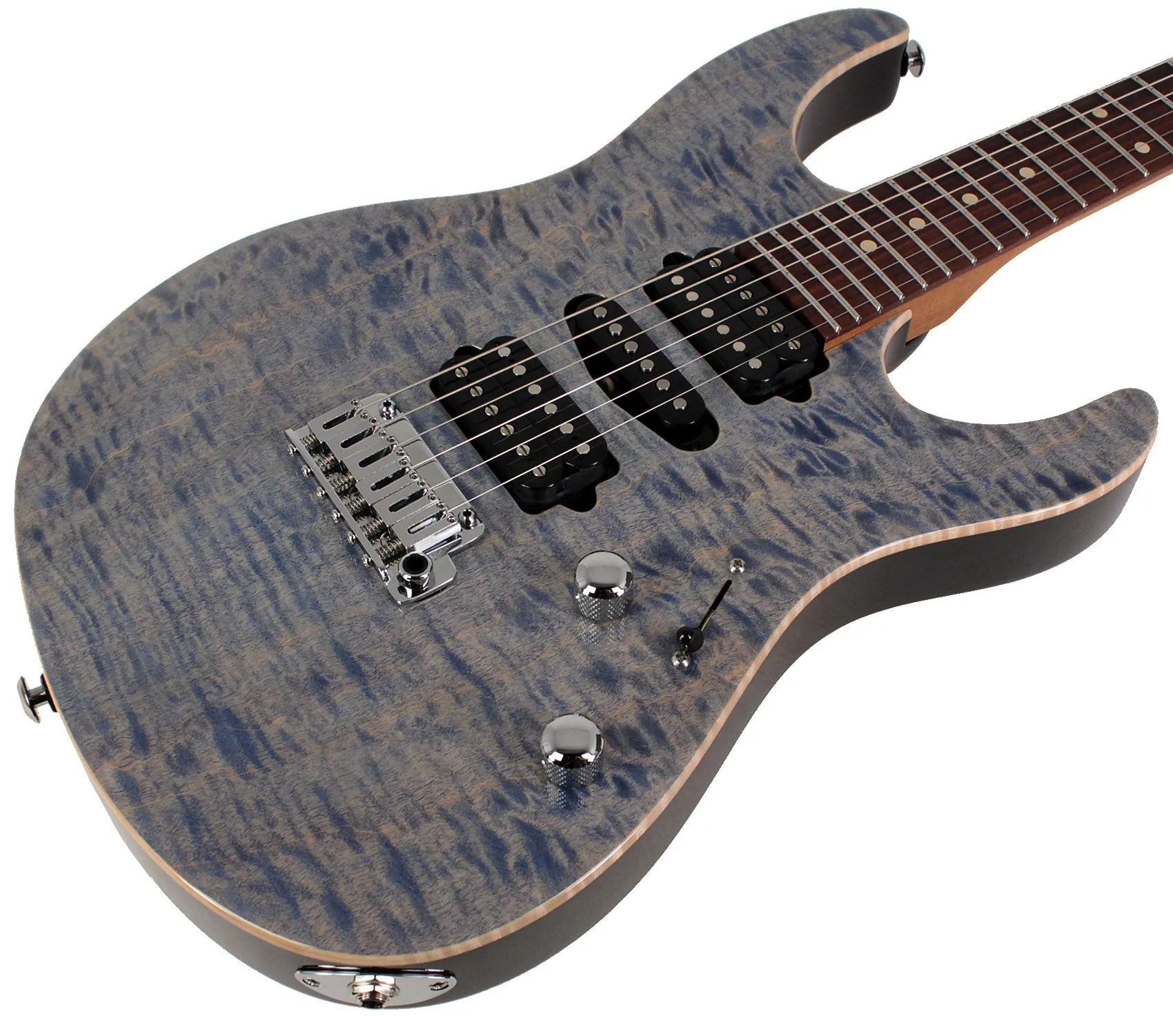 Suhr Modern Plus Guitar, Trans Blue Denim Slate, Pau Ferro, HSH