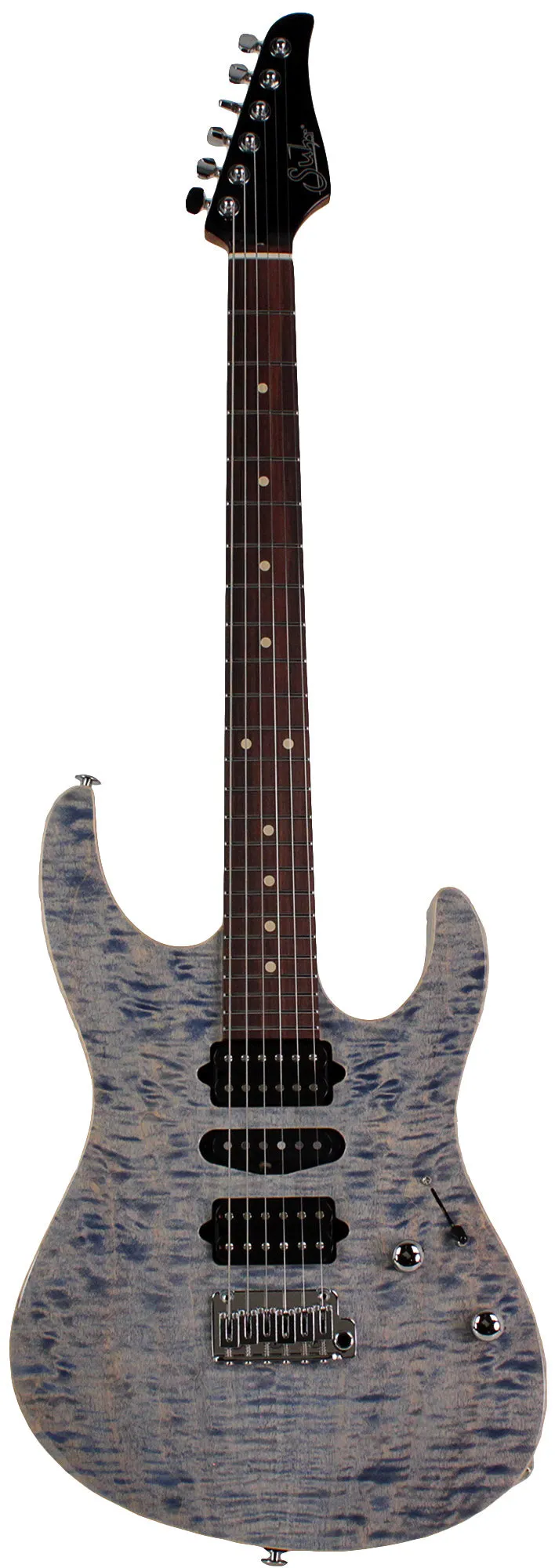 Suhr Modern Plus Guitar, Trans Blue Denim Slate, Pau Ferro, HSH