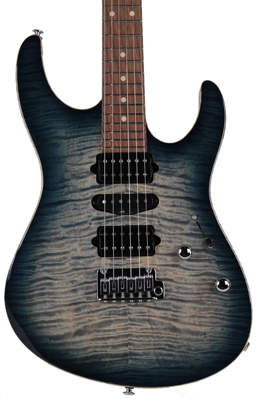 Suhr Modern Pro Guitar, Faded Trans Whale Blue Burst, Pau Ferro, HSH