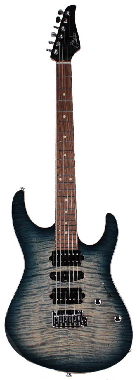 Suhr Modern Pro Guitar, Faded Trans Whale Blue Burst, Pau Ferro, HSH