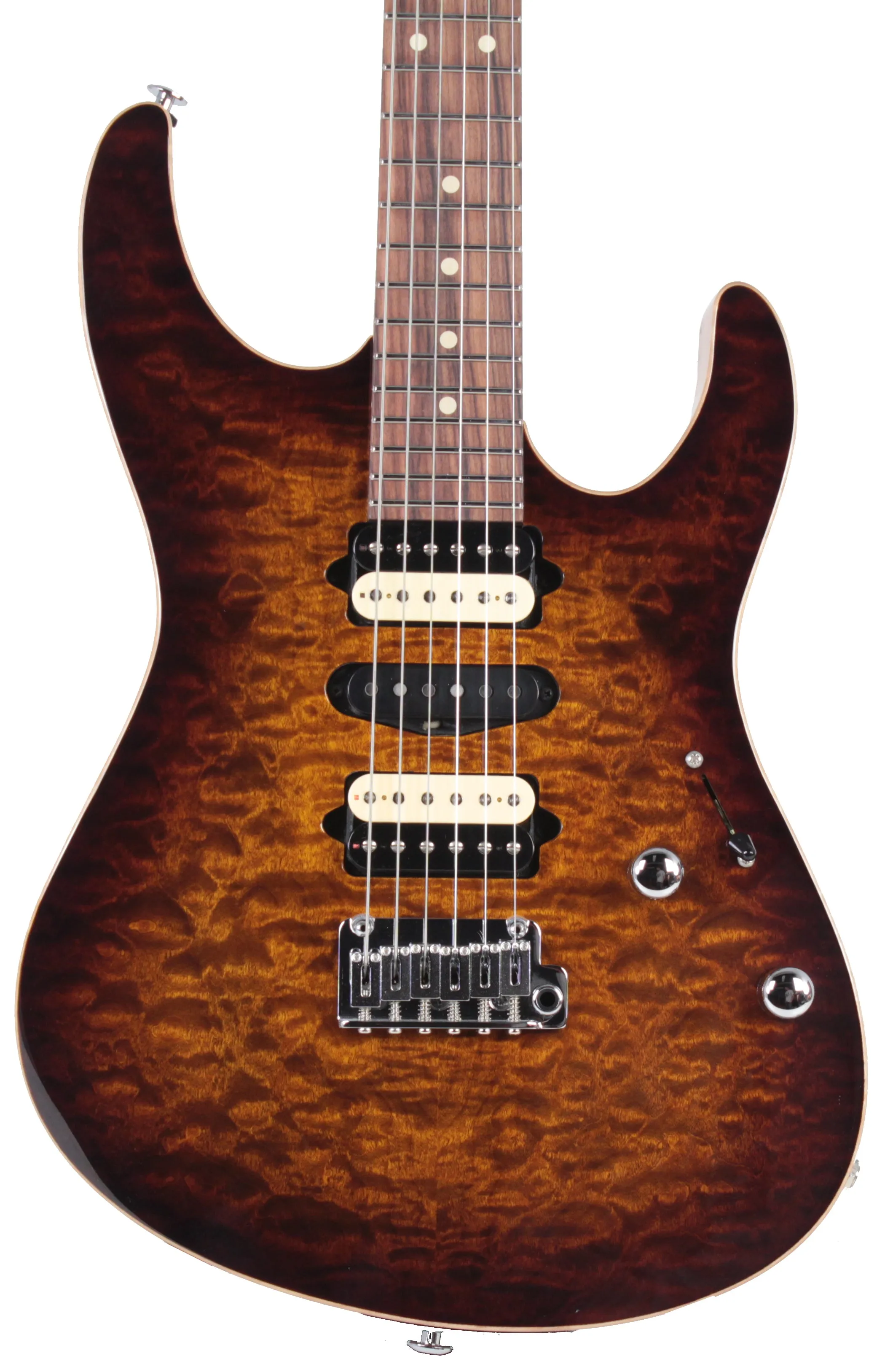 Suhr Modern Select Guitar, Quilted Maple, Bengal Burst