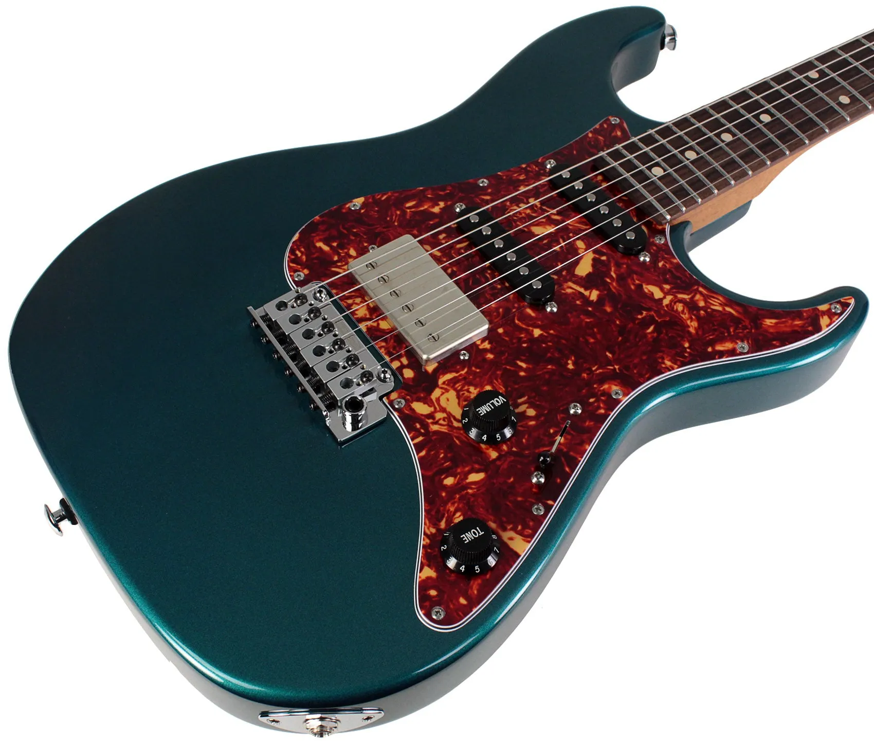 Suhr Select Standard Guitar, Roasted Neck, Ocean Turquoise Metallic