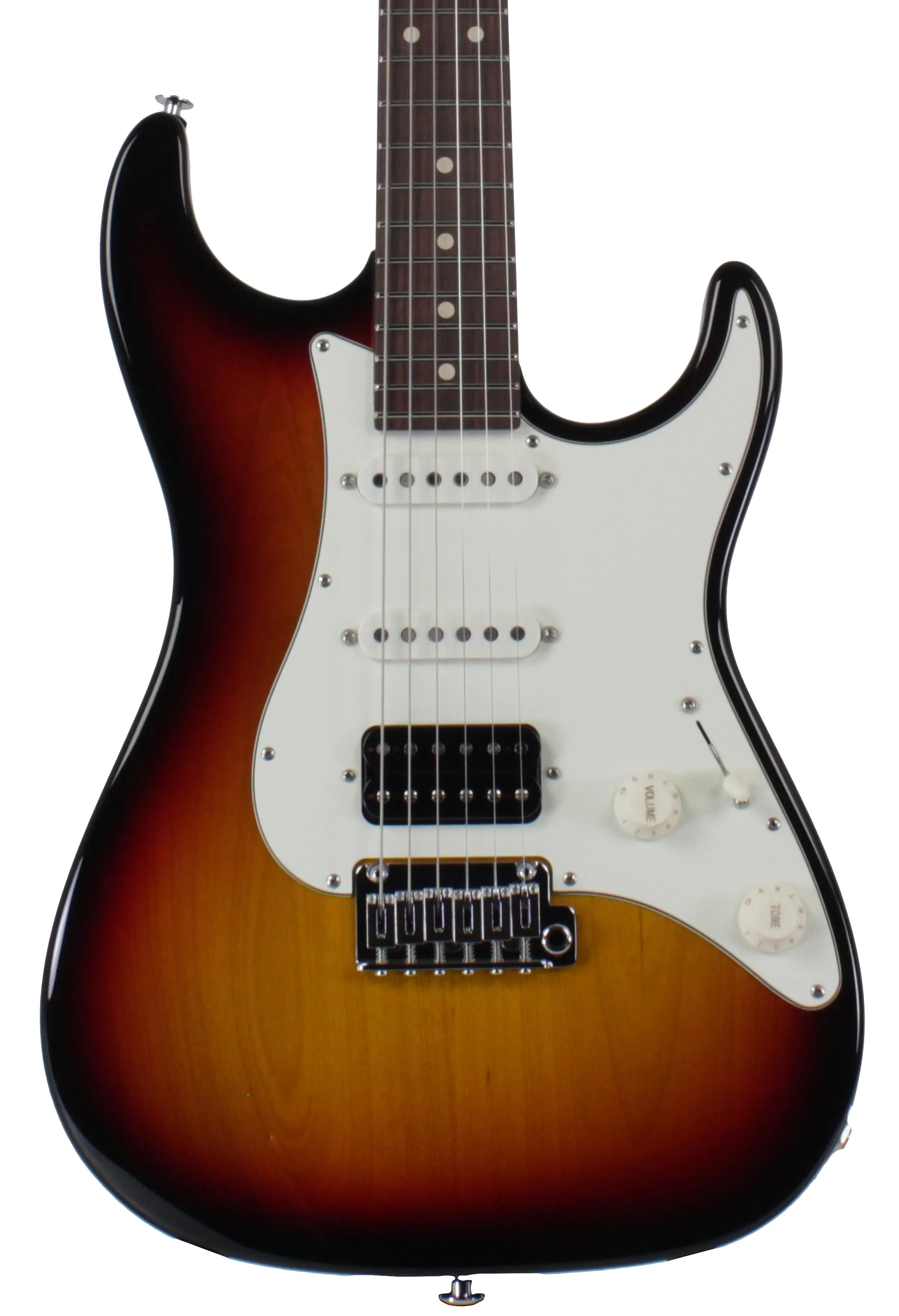 Suhr Standard Guitar, 3-Tone Sunburst, Rosewood