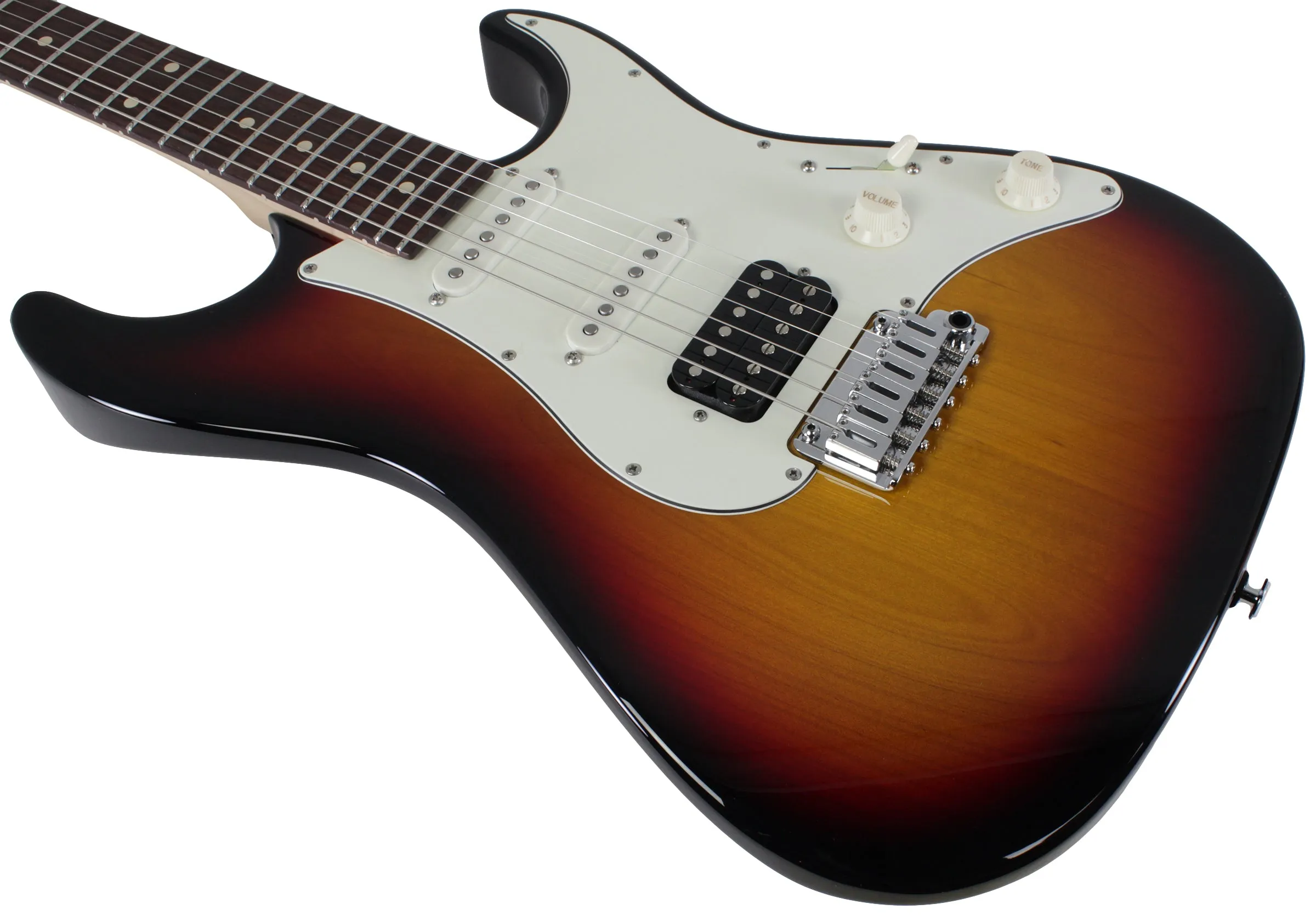 Suhr Standard Guitar, 3-Tone Sunburst, Rosewood