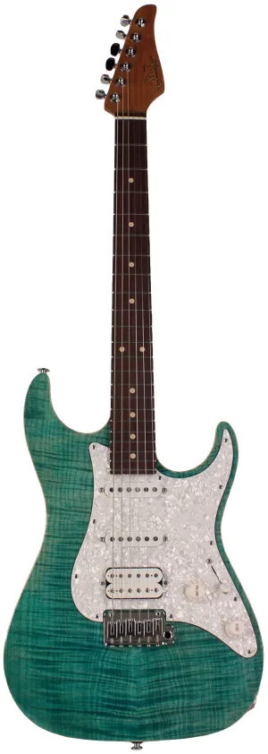 Suhr Standard Plus Guitar, Bahama Blue, Pau Ferro