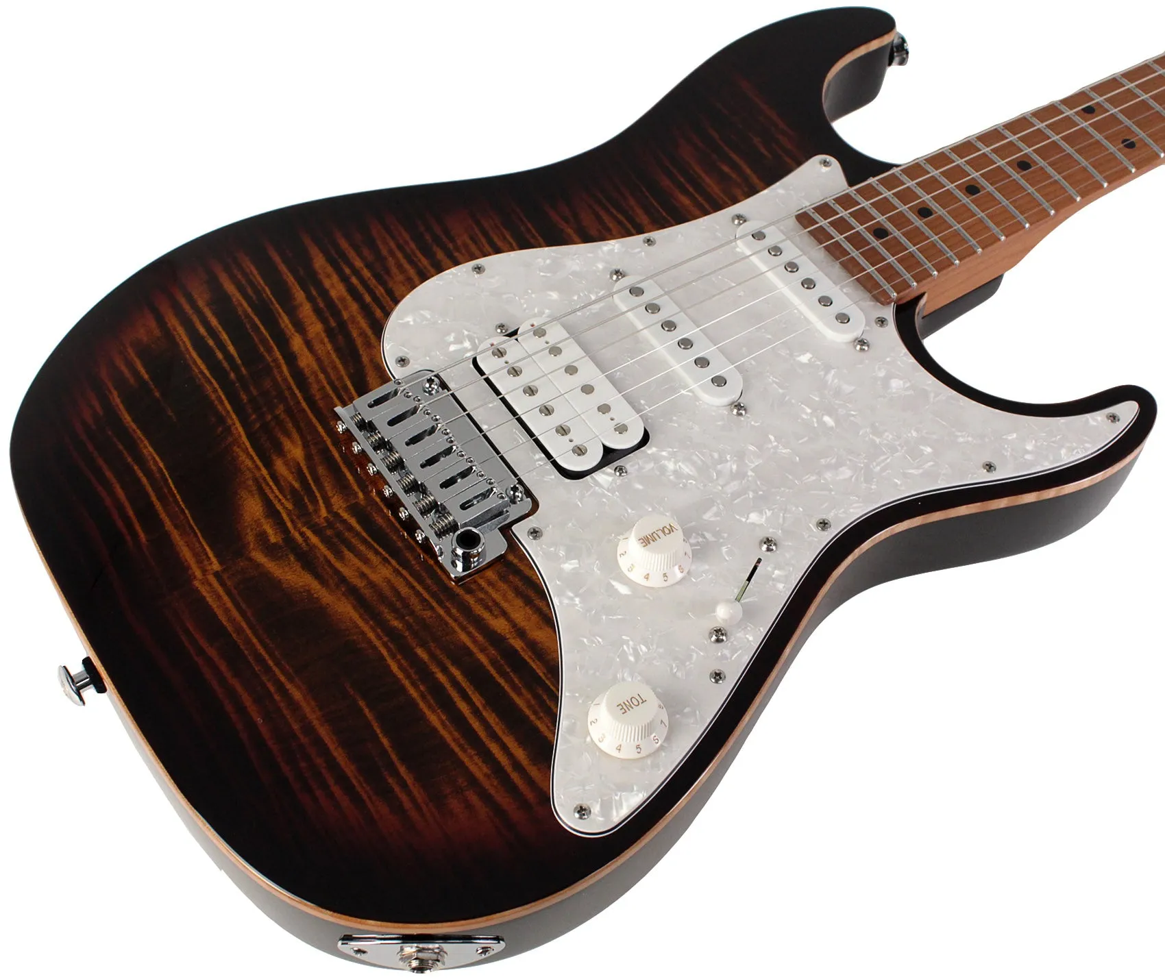 Suhr Standard Plus Guitar, Bengal Burst, Roasted Maple