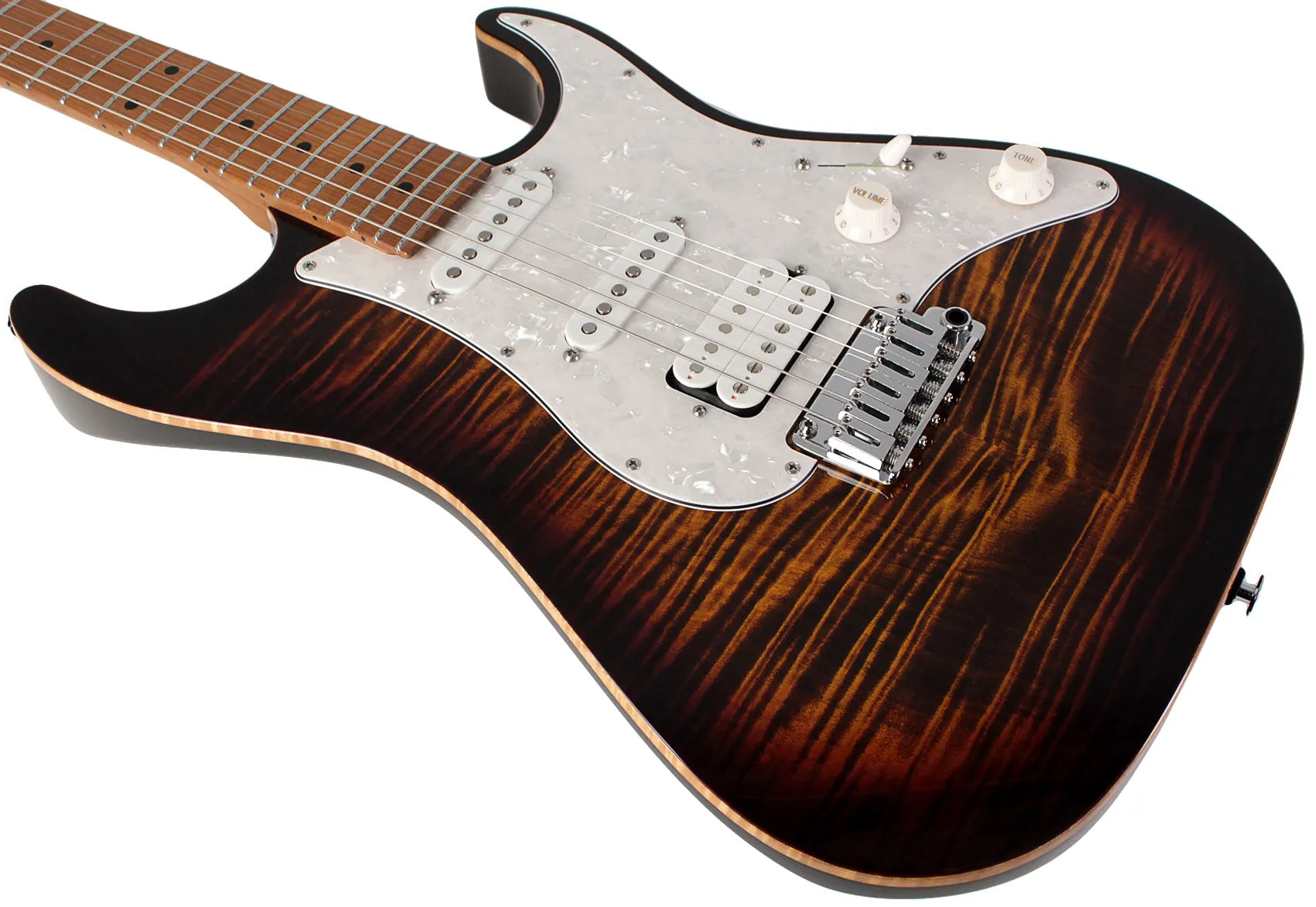 Suhr Standard Plus Guitar, Bengal Burst, Roasted Maple