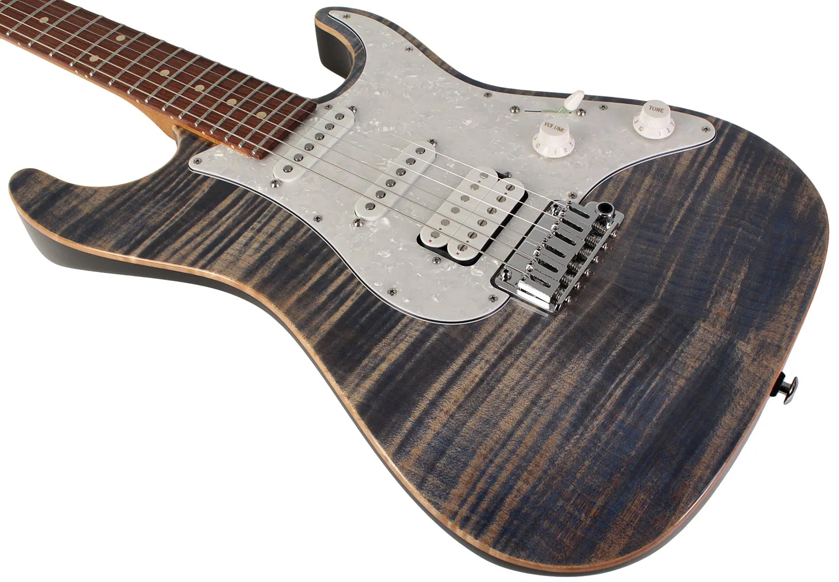 Suhr Standard Plus Guitar, Trans Blue Denim Slate, Pau Ferro