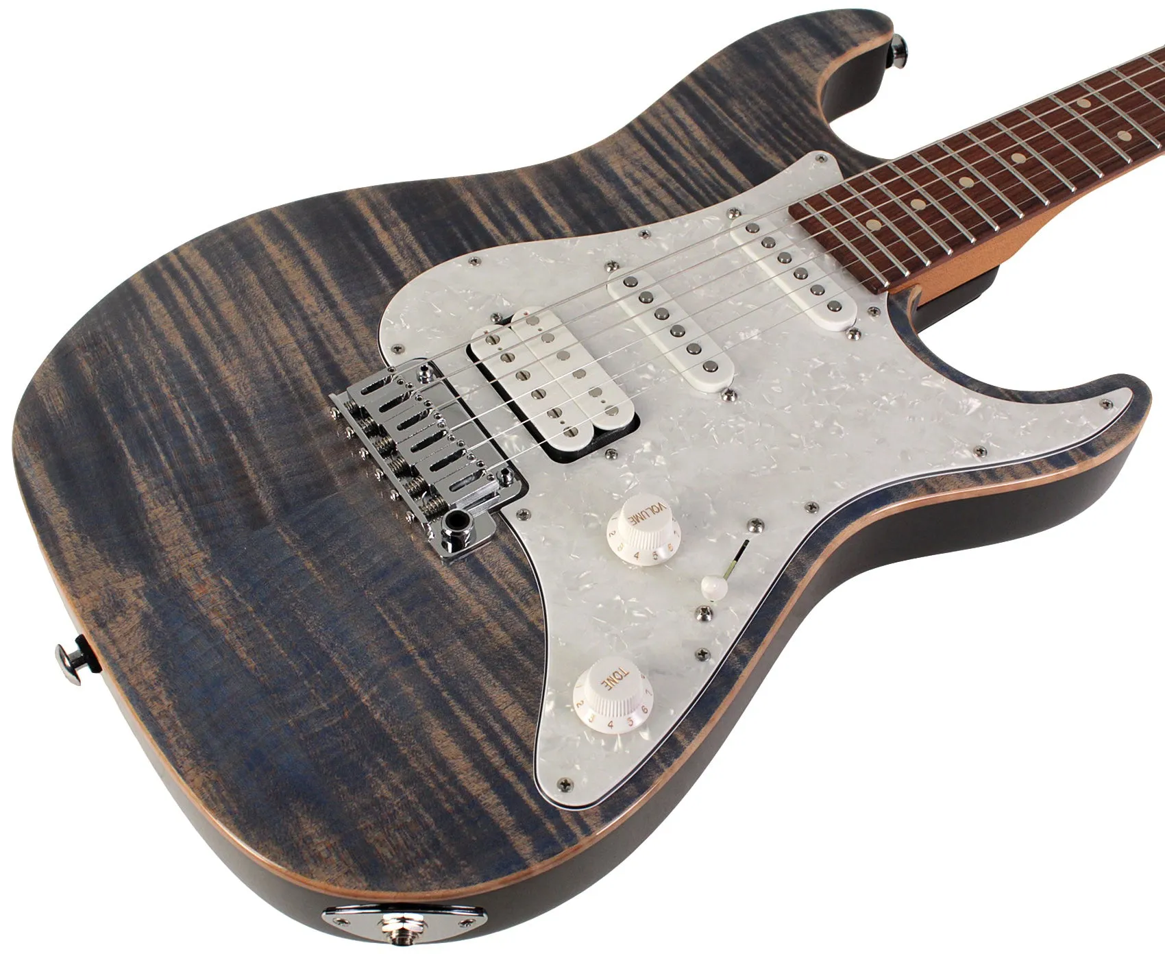 Suhr Standard Plus Guitar, Trans Blue Denim Slate, Pau Ferro