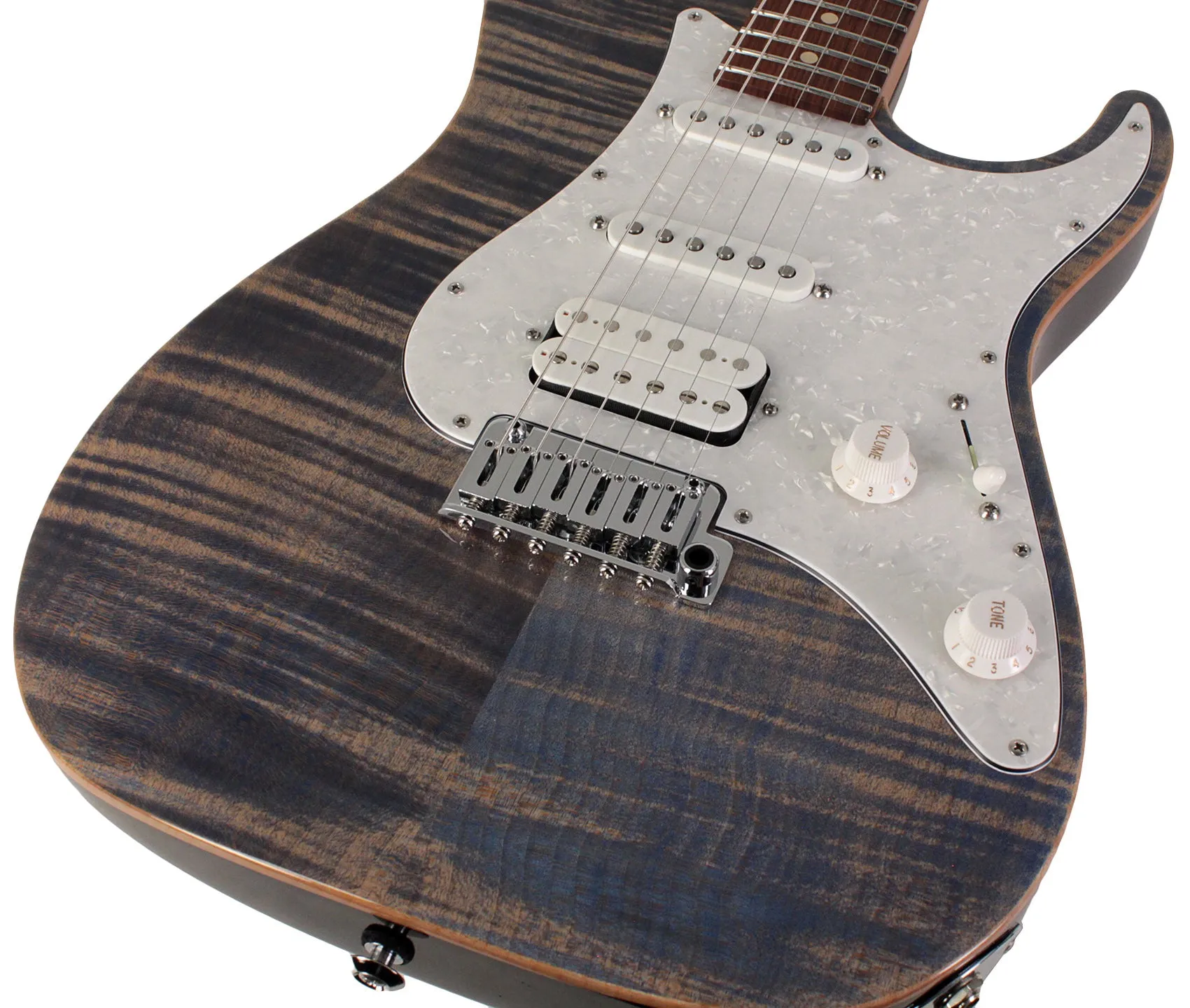 Suhr Standard Plus Guitar, Trans Blue Denim Slate, Pau Ferro