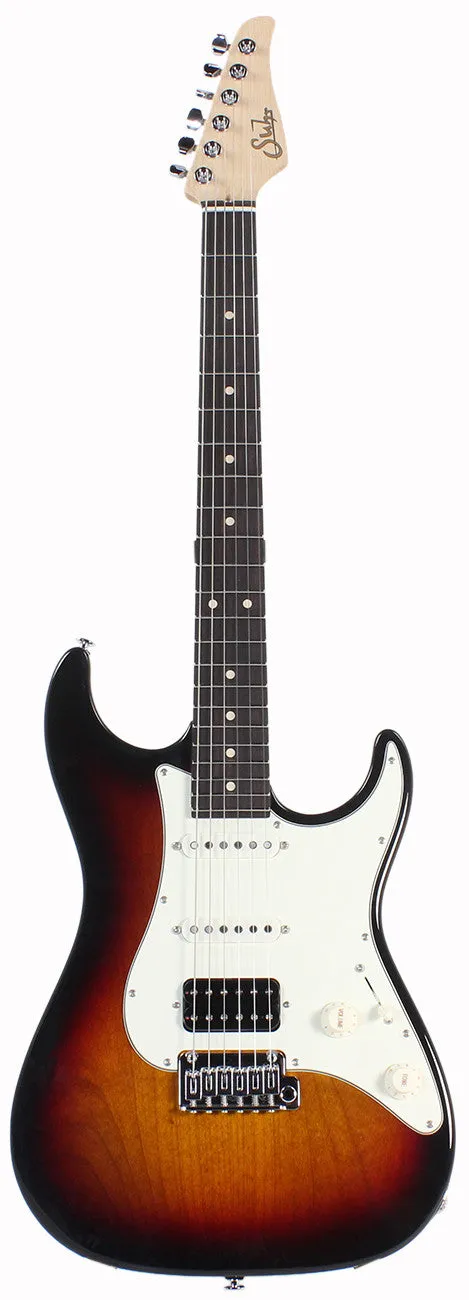 Suhr Throwback Standard Pro Guitar, Three Tone Sunburst, Rosewood