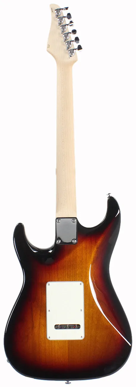 Suhr Throwback Standard Pro Guitar, Three Tone Sunburst, Rosewood