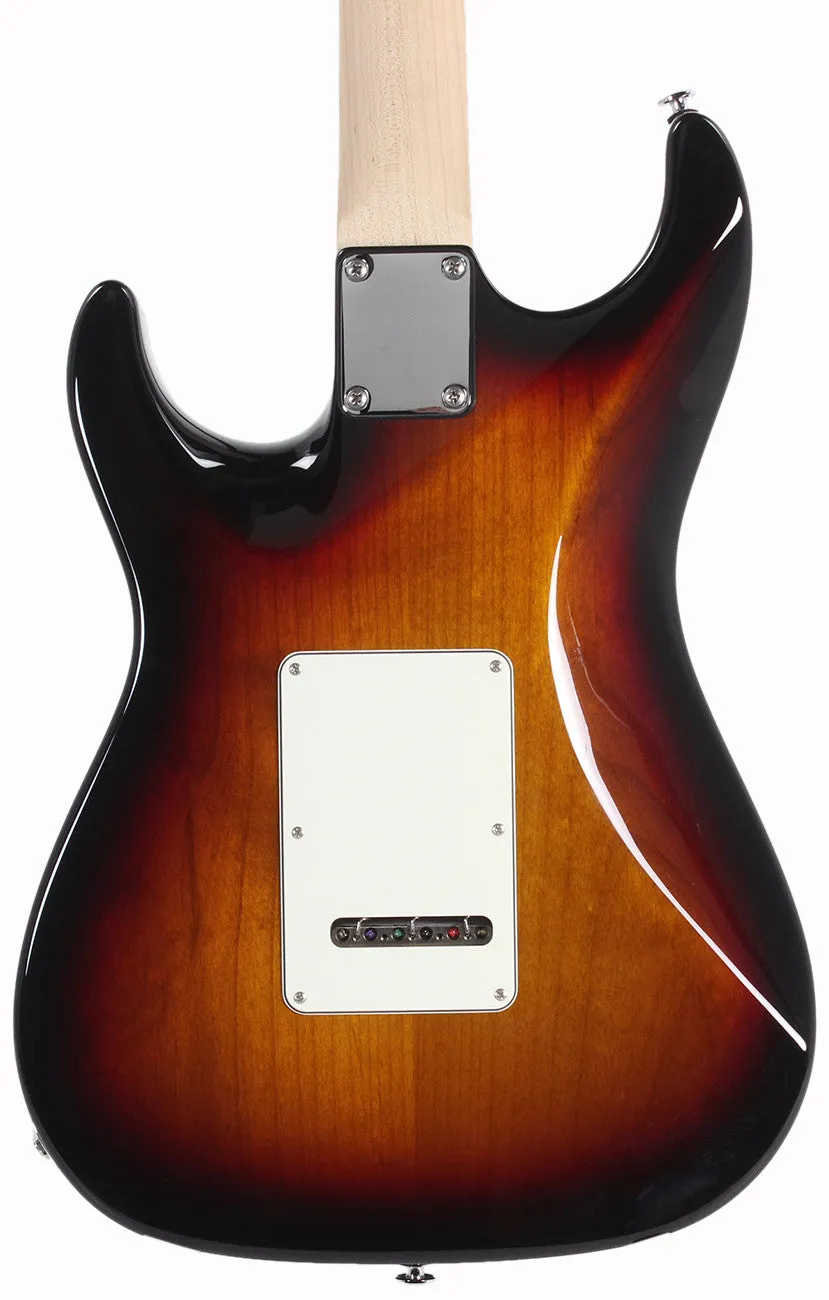 Suhr Throwback Standard Pro Guitar, Three Tone Sunburst, Rosewood