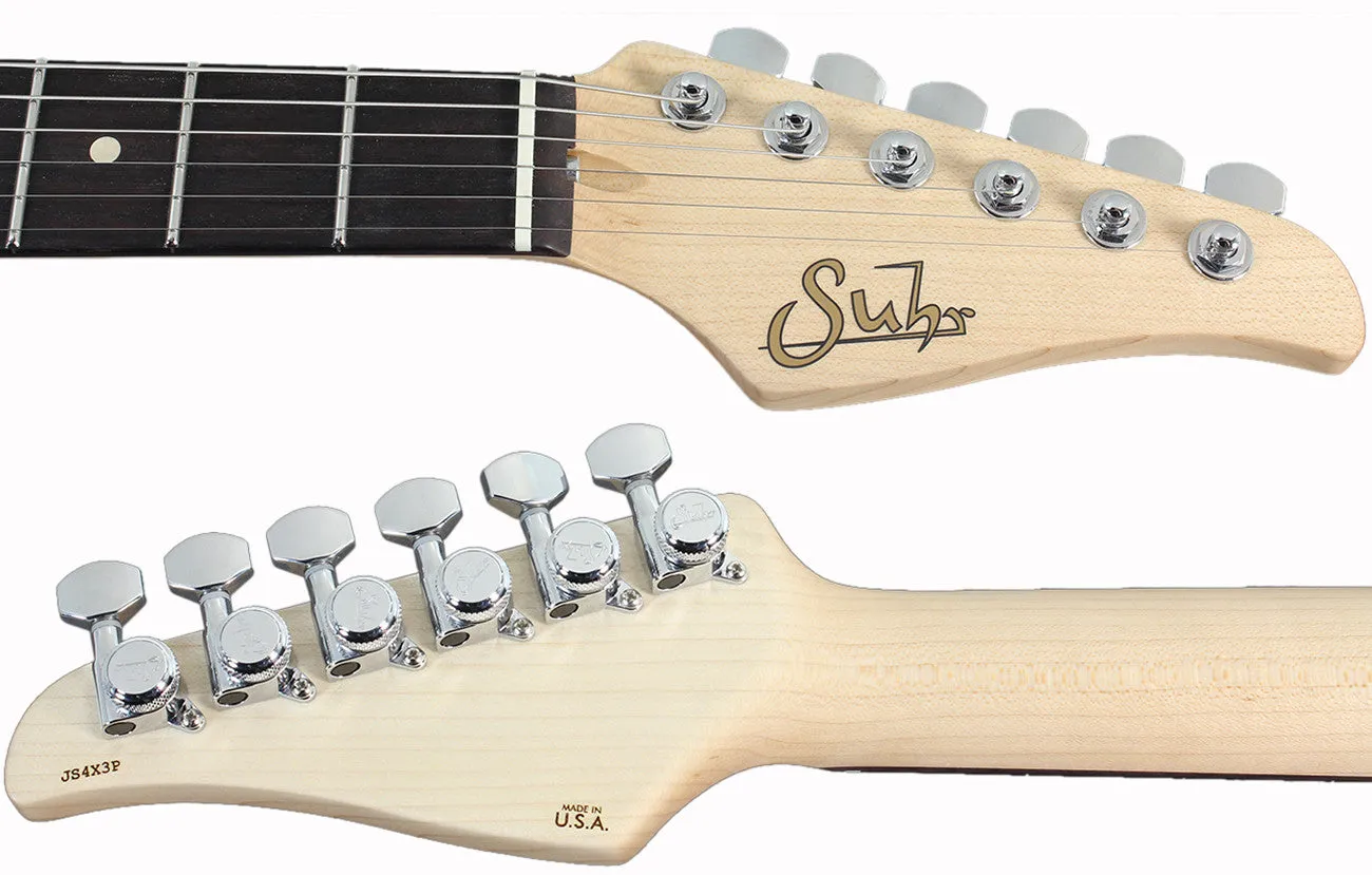 Suhr Throwback Standard Pro Guitar, Three Tone Sunburst, Rosewood