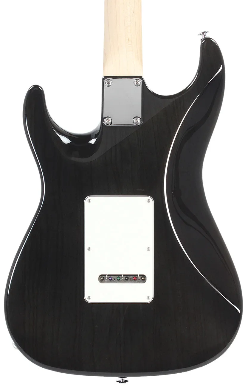 Suhr Throwback Standard Pro Guitar, Trans Black, Maple