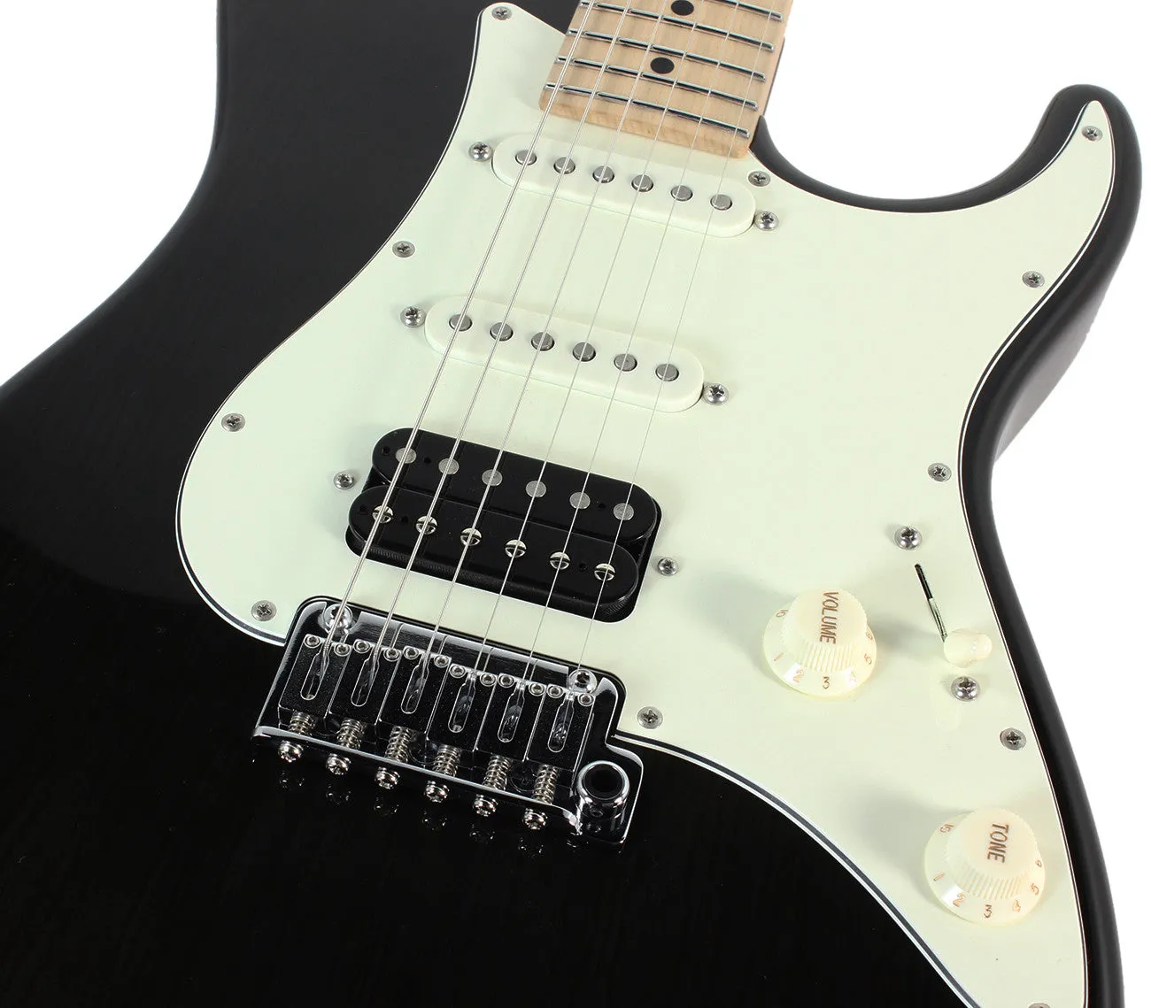 Suhr Throwback Standard Pro Guitar, Trans Black, Maple