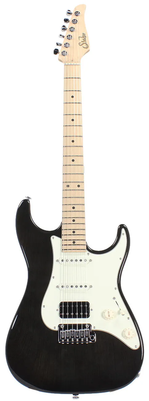 Suhr Throwback Standard Pro Guitar, Trans Black, Maple