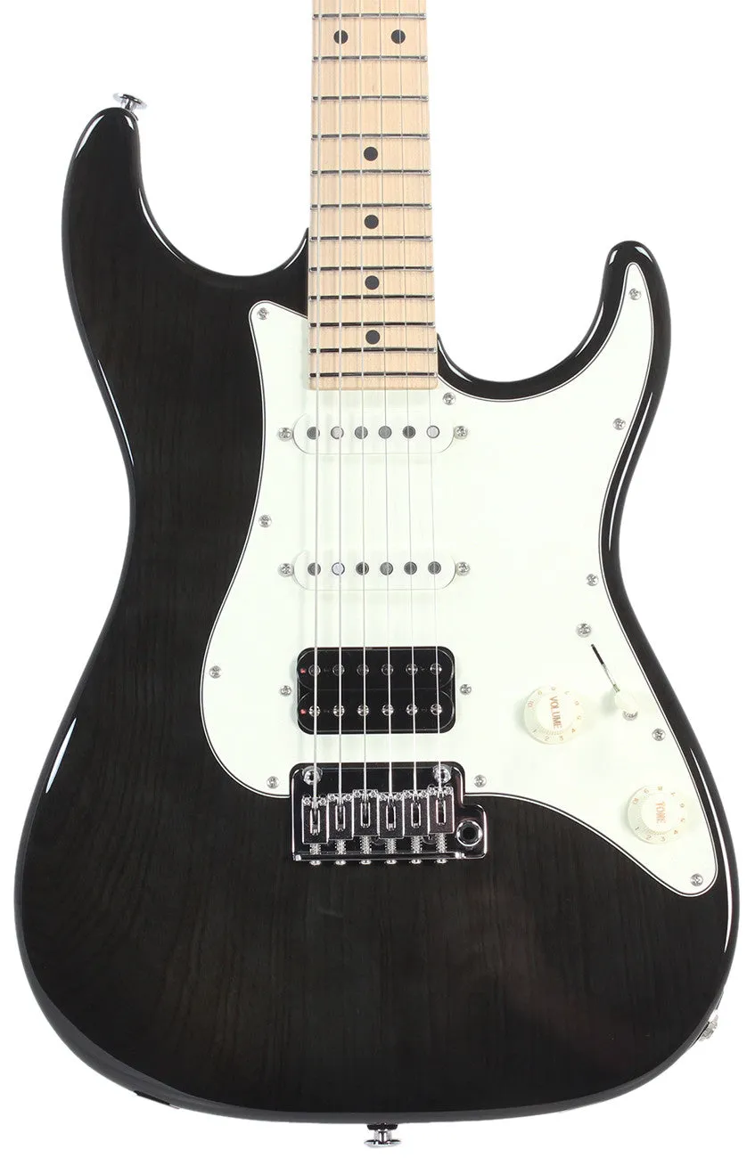 Suhr Throwback Standard Pro Guitar, Trans Black, Maple