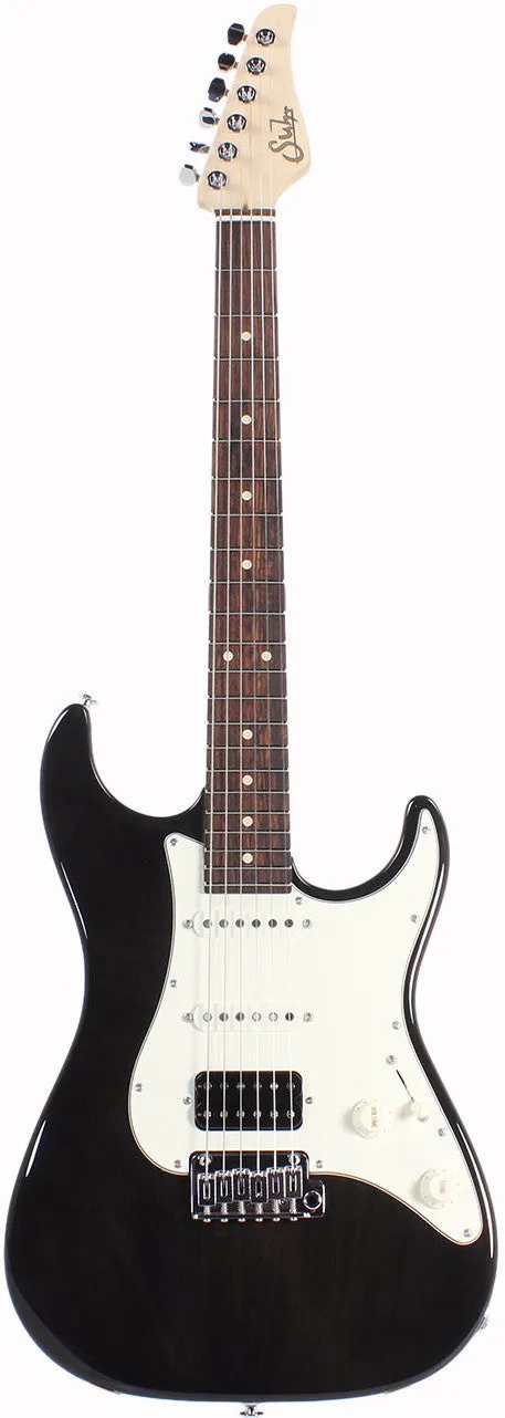 Suhr Throwback Standard Pro Guitar, Trans Black, Rosewood