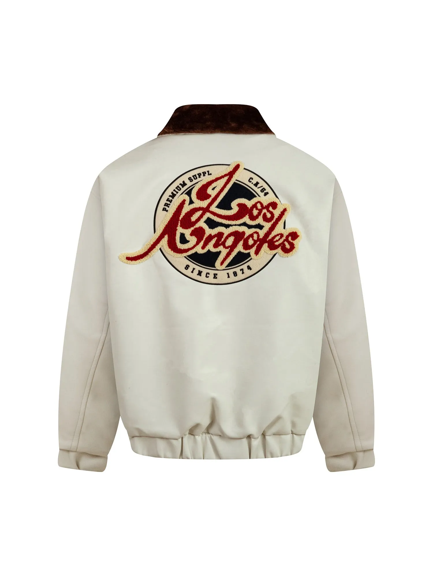 Thesupermade Embroidered Lettering Quilted Jacket