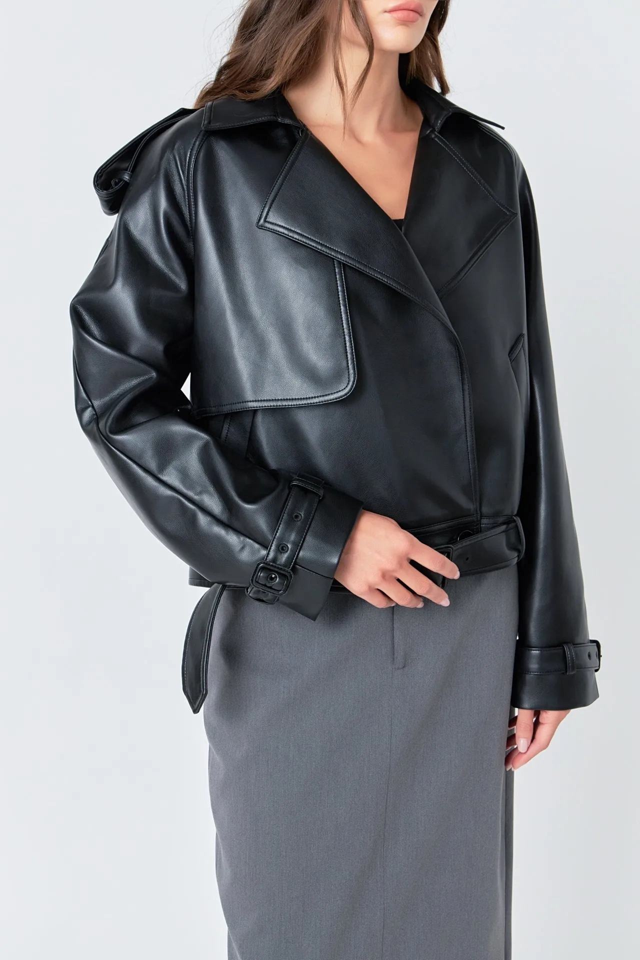 Trench Short Pu Jacket