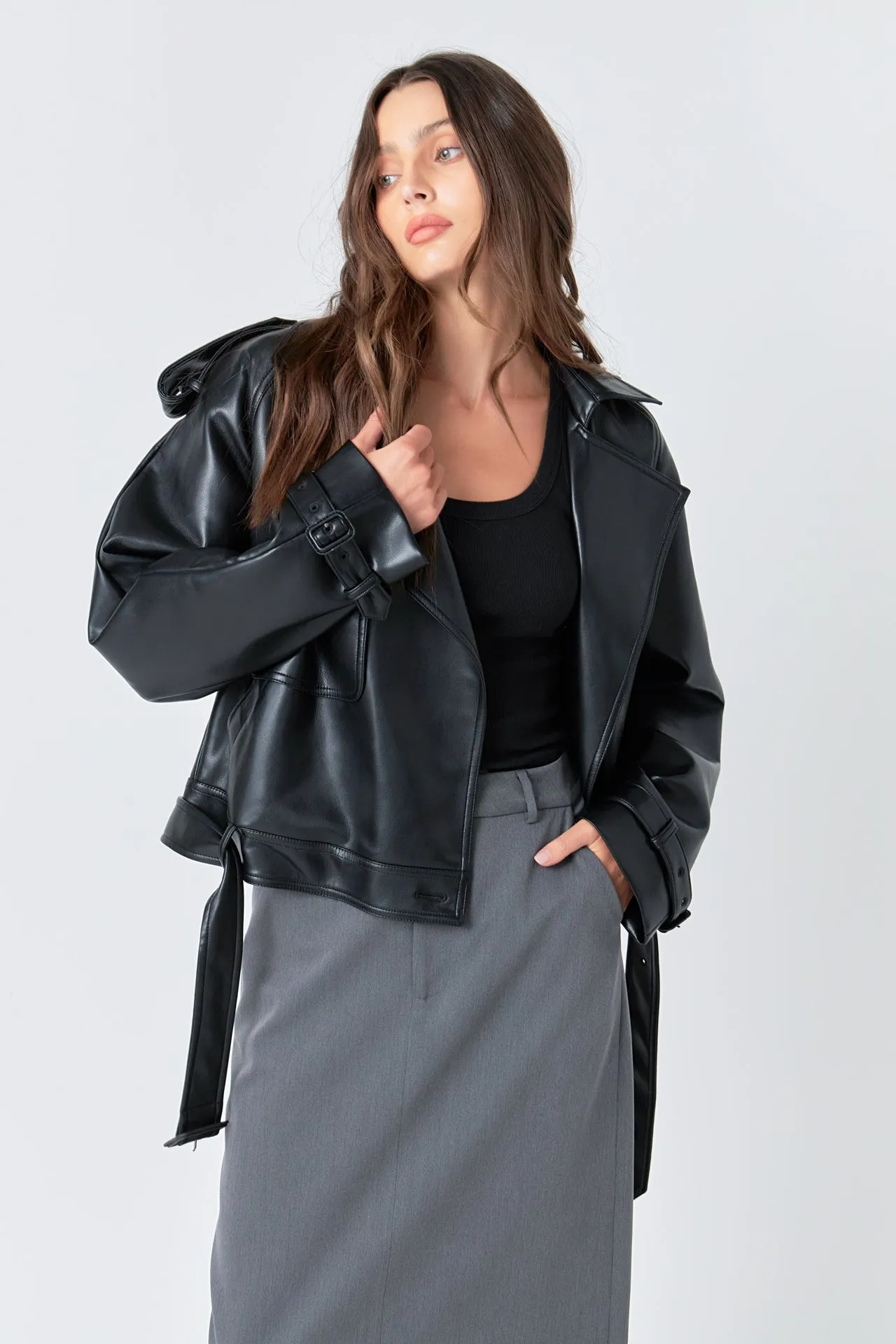 Trench Short Pu Jacket