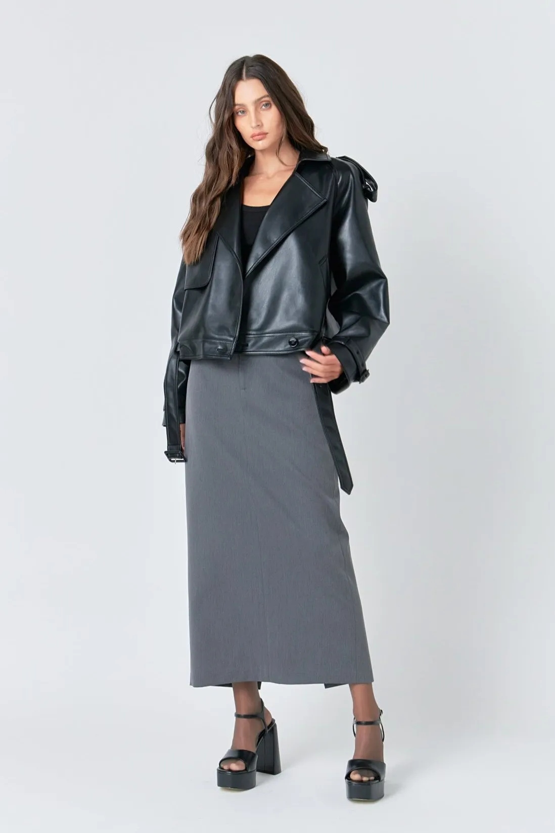 Trench Short Pu Jacket