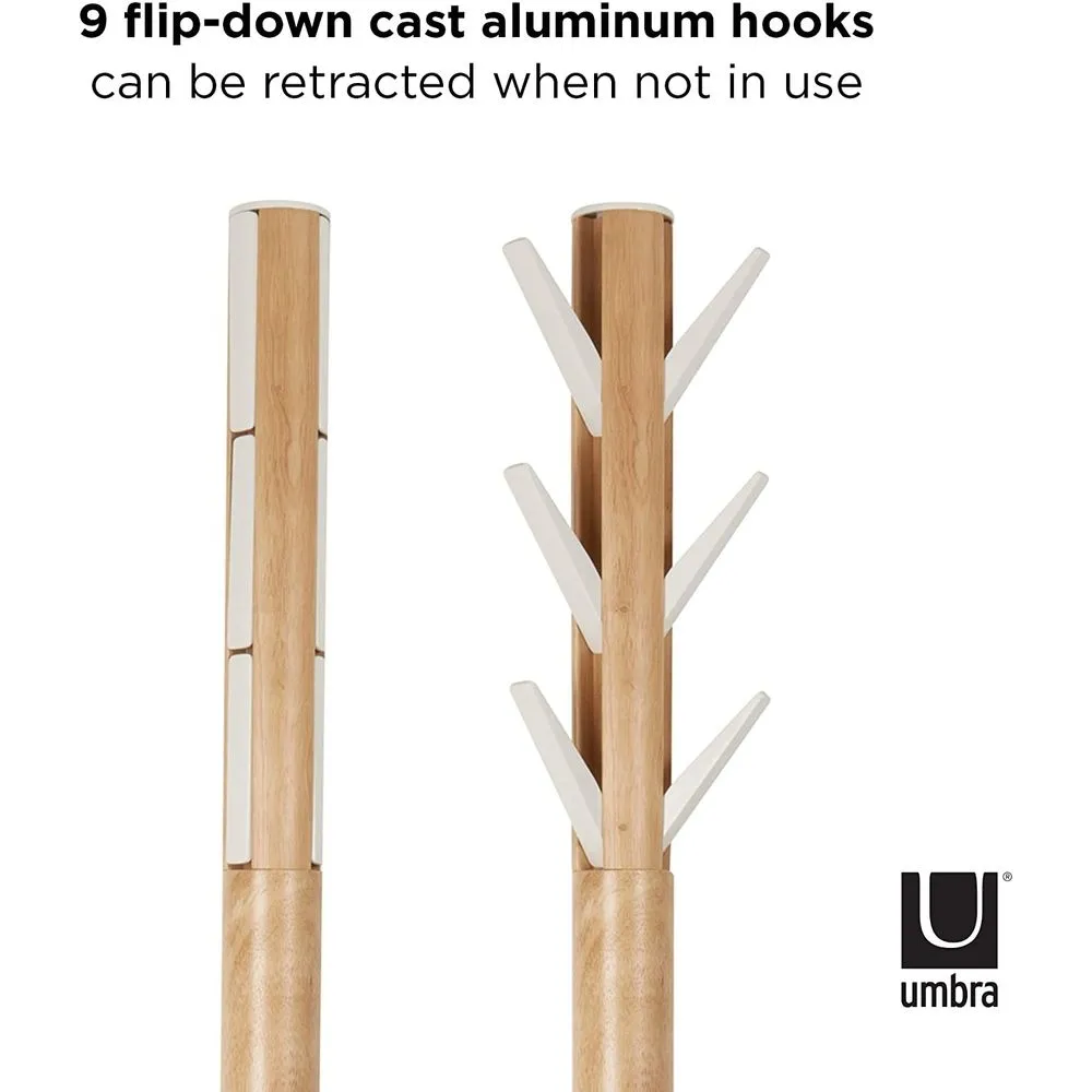 Umbra Flapper Hat & Coat Rack Natural & White