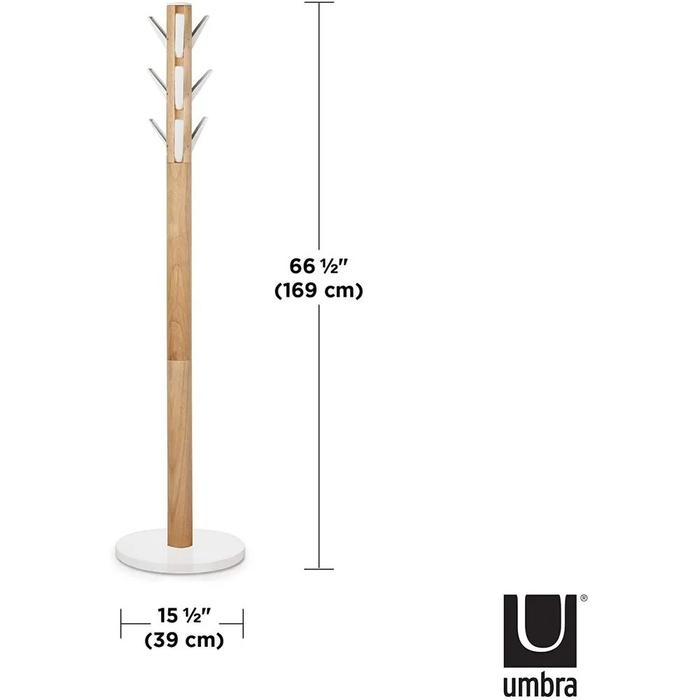 Umbra Flapper Hat & Coat Rack Natural & White