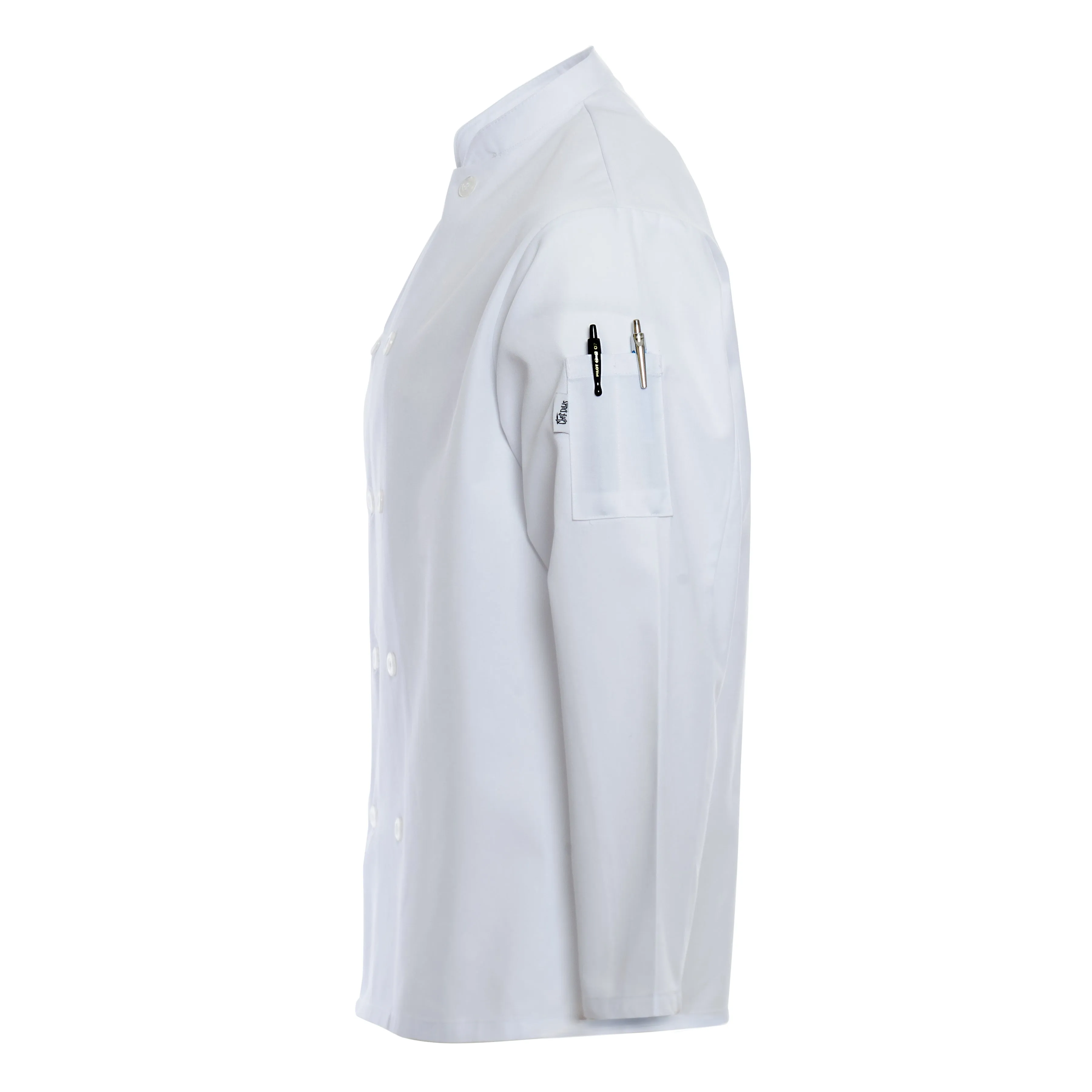 White Safety Sleeve Chef coat 7002