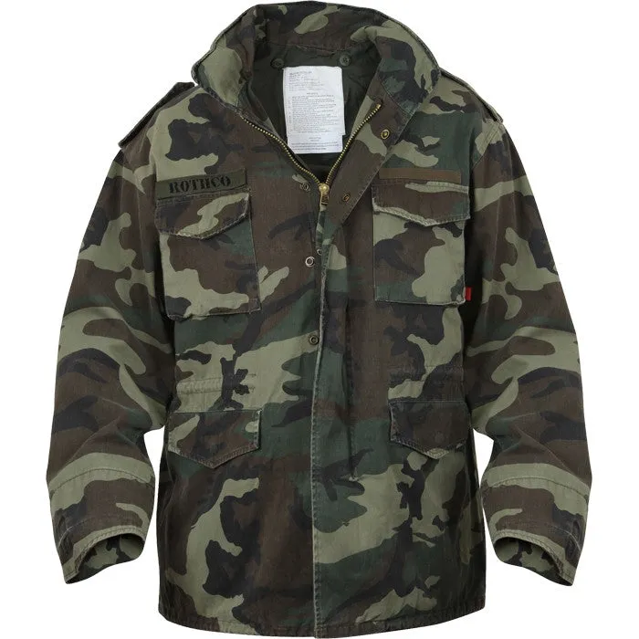 Woodland Camouflage - Military Vintage M-65 Field Jacket