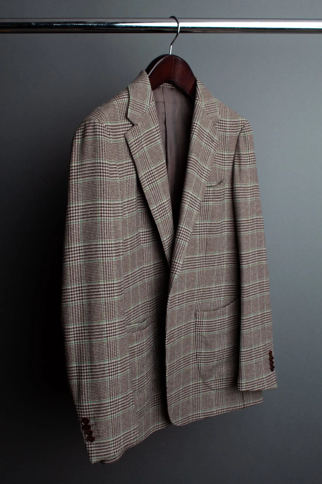 Wool & Cashmere Glenplaid Jacket